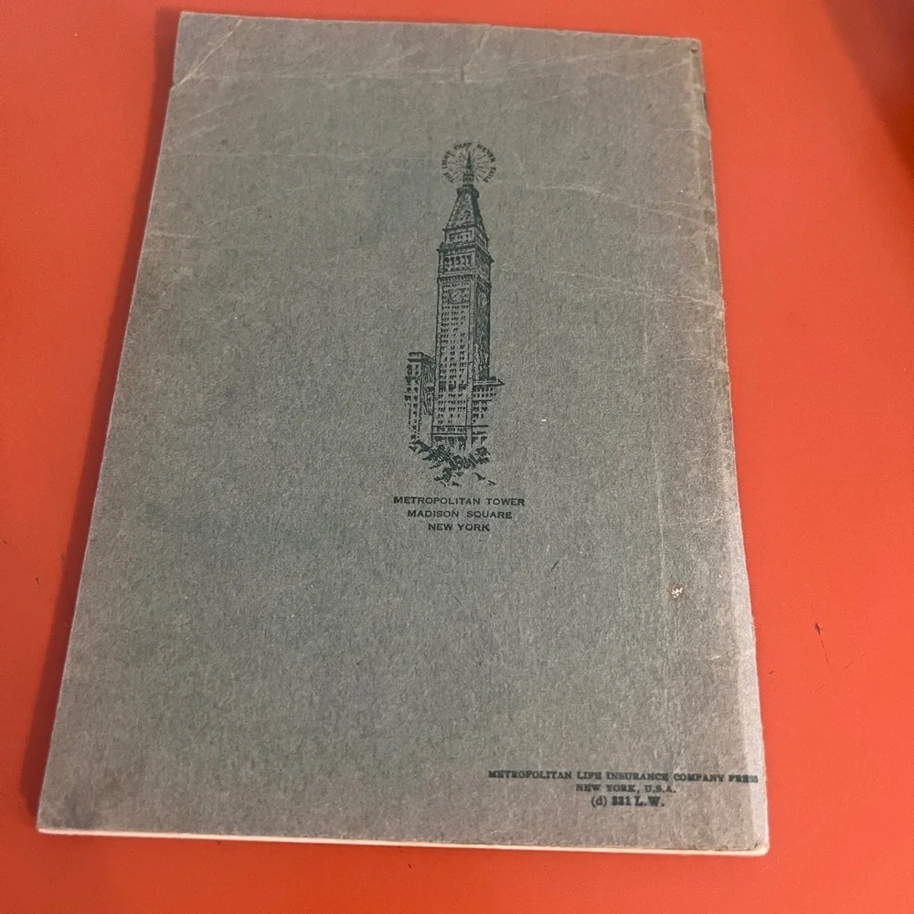 Vintage Metropolitan Cook Book Metropolitan Life Insurance Company Booklet 1920s